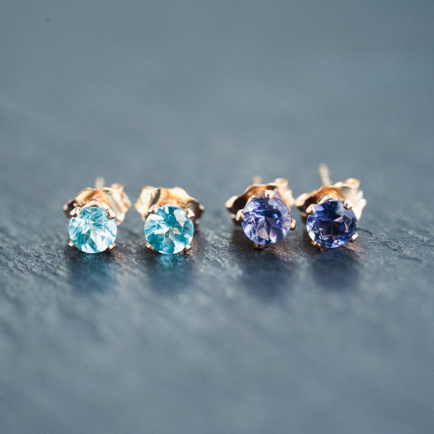 Iolite Stud Earrings