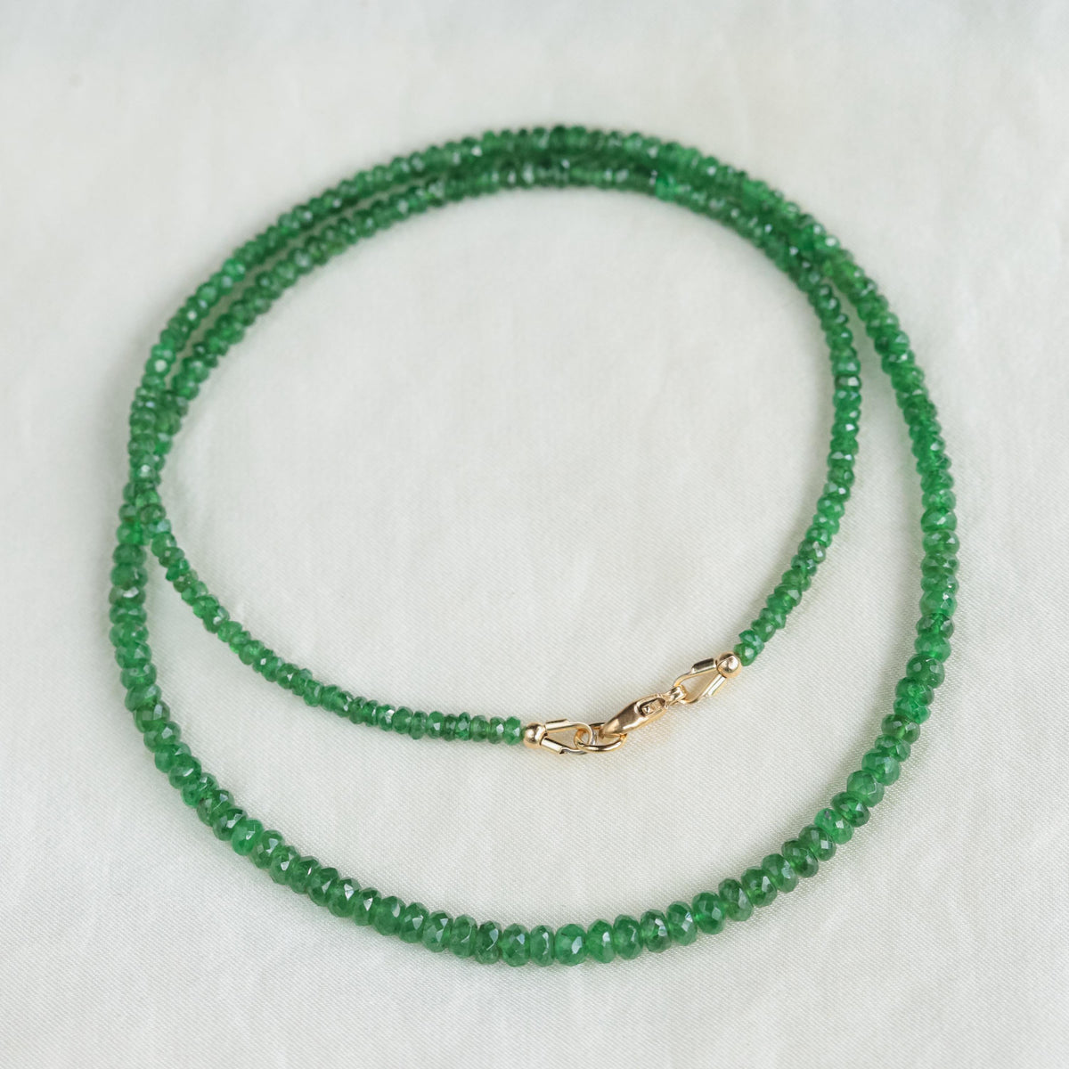 Vibrant Tsavorite necklace