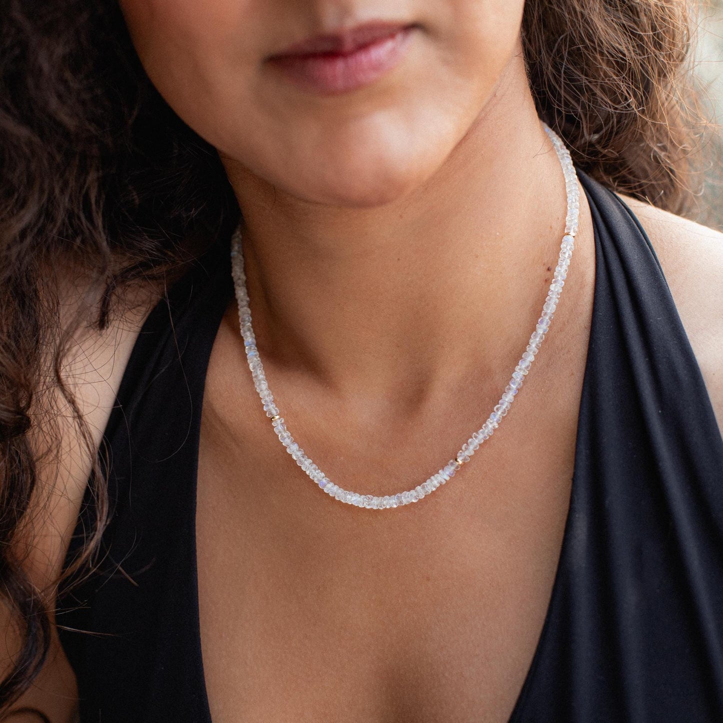 Moonstone Necklace - 14K