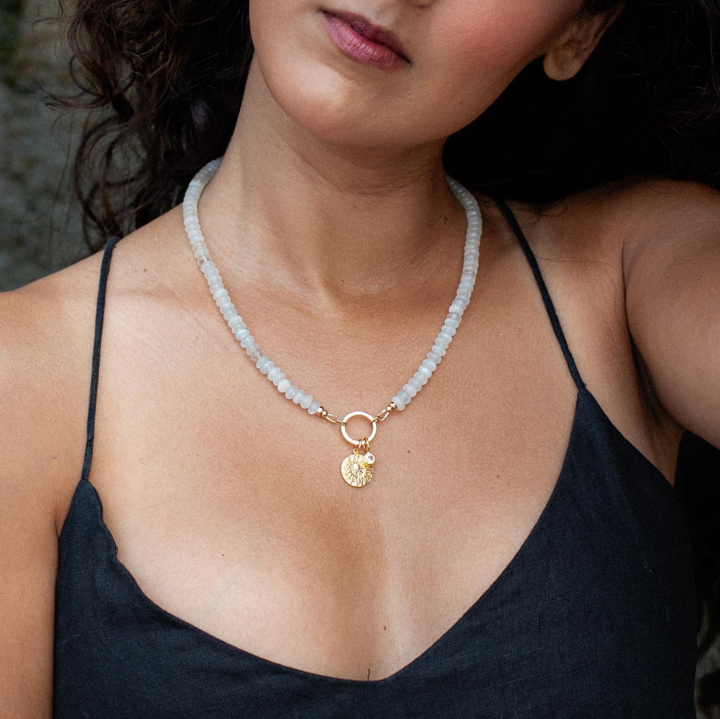 Moonstone Sun necklace