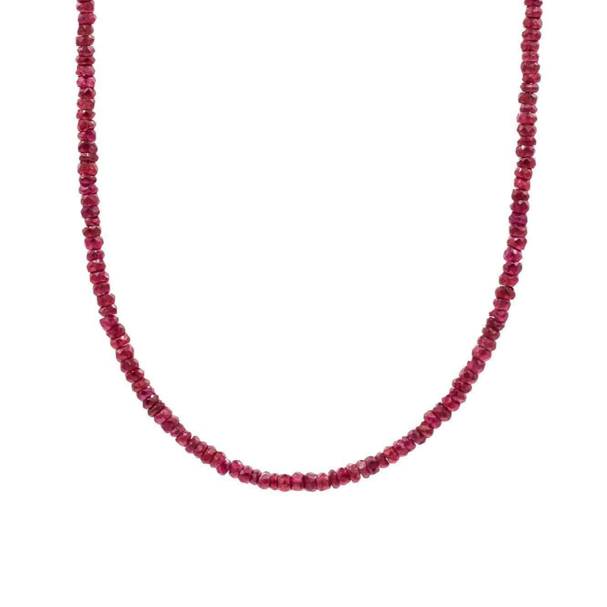Longido Ruby Carabiner necklace featuring a vibrant ruby pendant on a silver chain, designed by Earthly Abundance Jewelry.