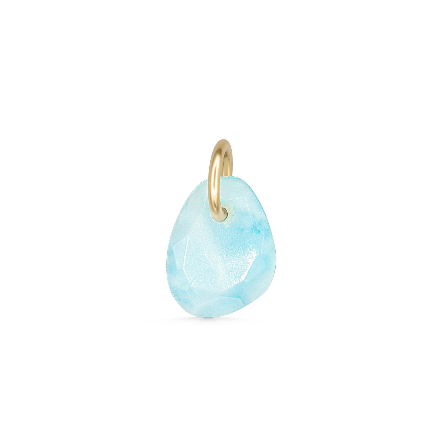 Larimar pendant necklace from Earthly Abundance featuring a smooth blue gemstone with silver setting.