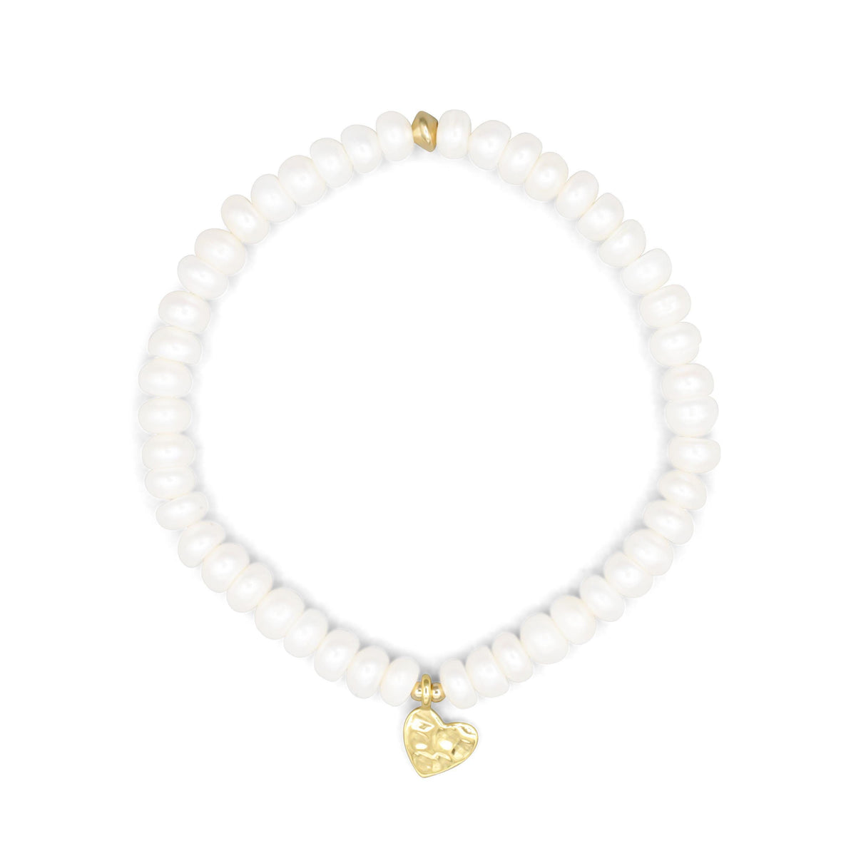 Freshwater Pearl bracelet by Earthly Abundance featuring lustrous white pearls on a delicate, elegant chain.