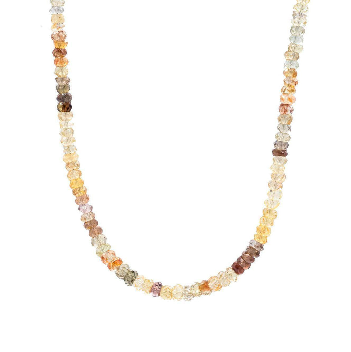 Elegant zircon necklace by Earthly Abundance Jewelry featuring a sparkling zircon pendant on a delicate chain.
