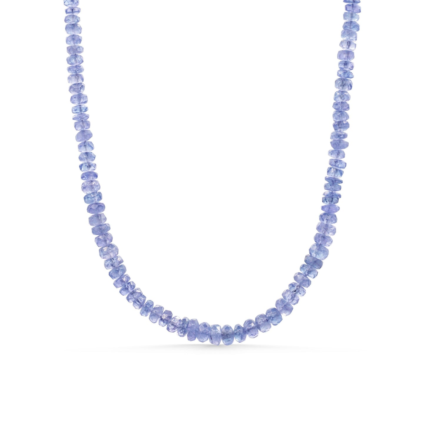 Higher Clarity Tanzanite Necklace by Earthly Abundance featuring a sparkling violet-blue tanzanite gemstone on a delicate silver chain