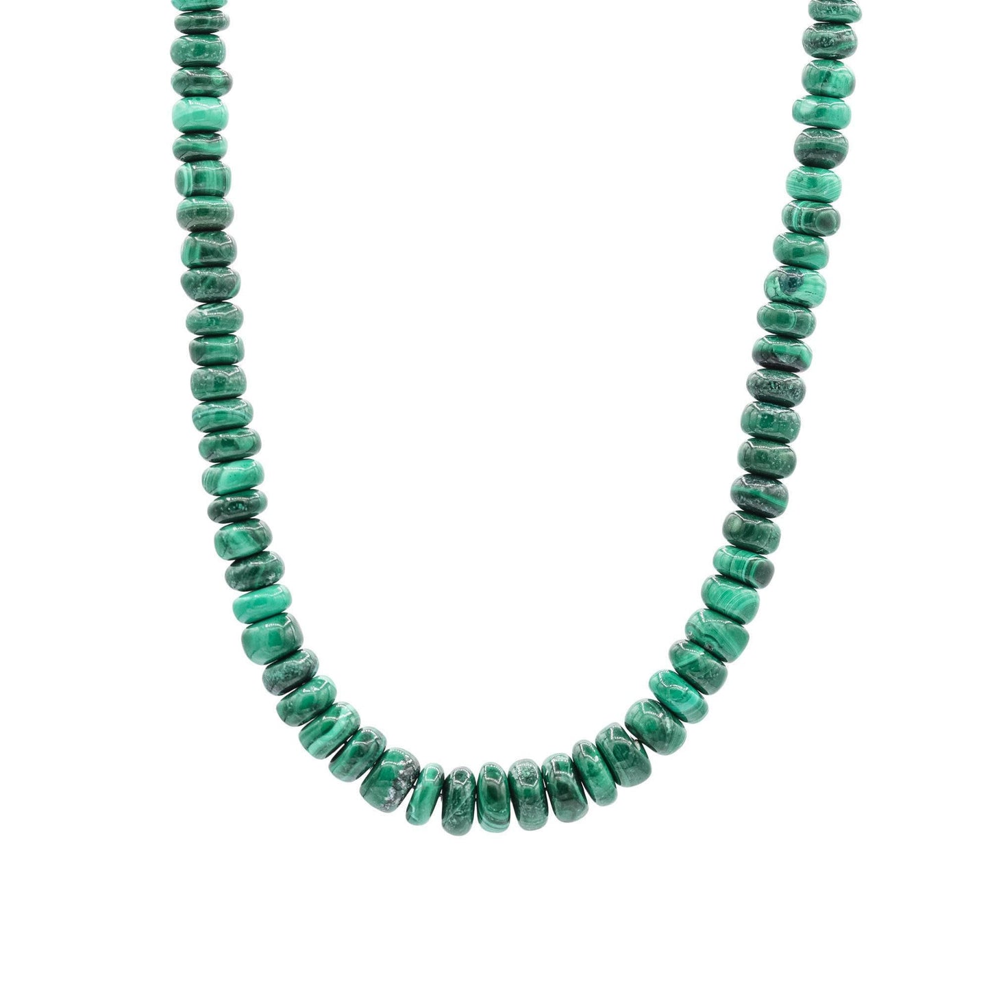 Personal Power Malachite Necklace from Earthly Abundance showcasing a vibrant green malachite pendant on a cord.