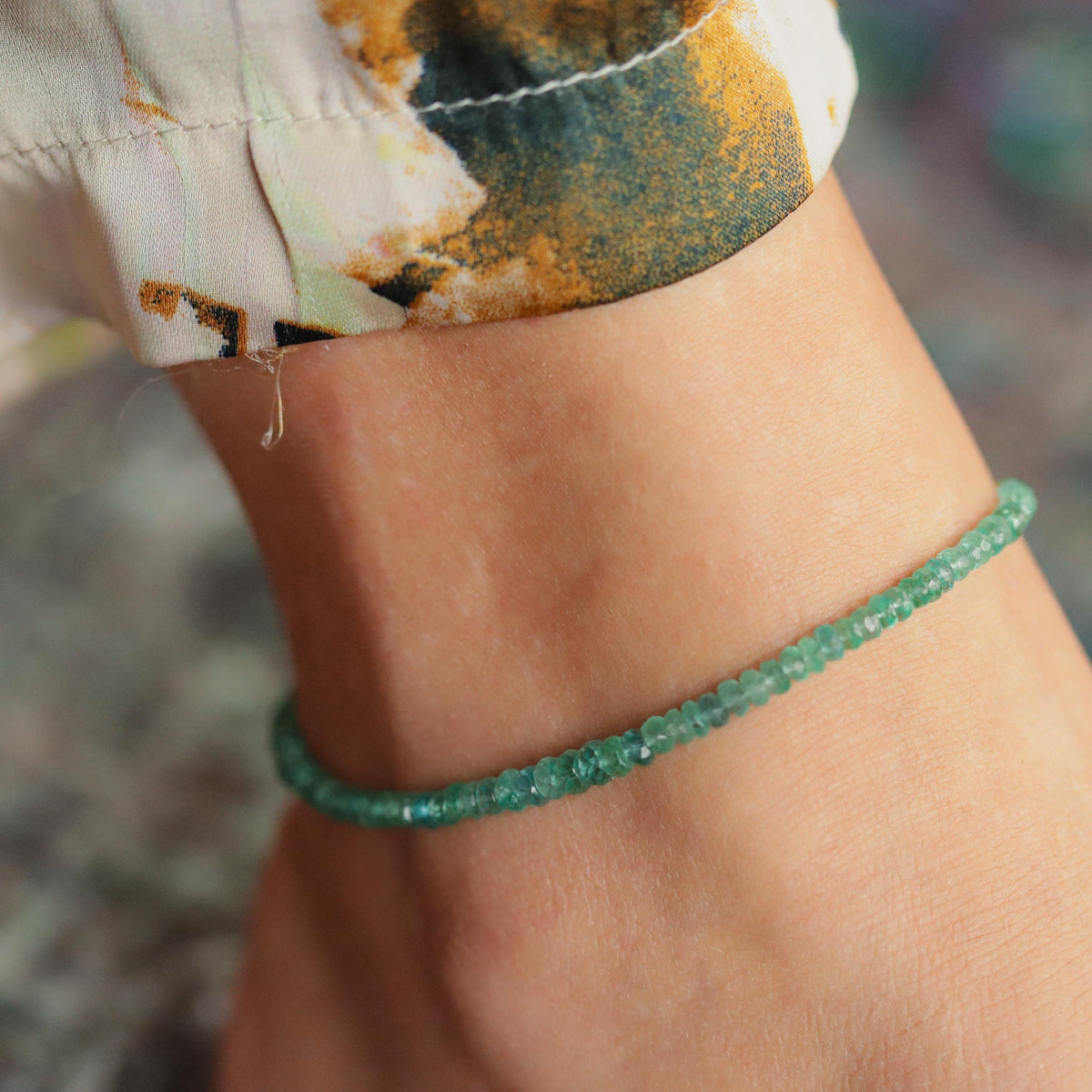 Zambian Emerald Anklet