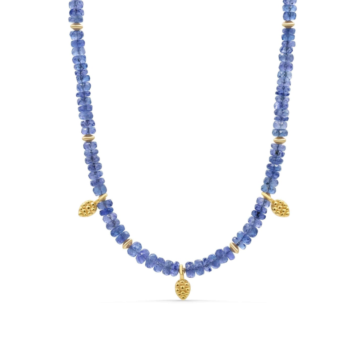 Elegant Tanzanite necklace by Earthly Abundance featuring a stunning blue-violet gemstone pendant on a delicate chain.