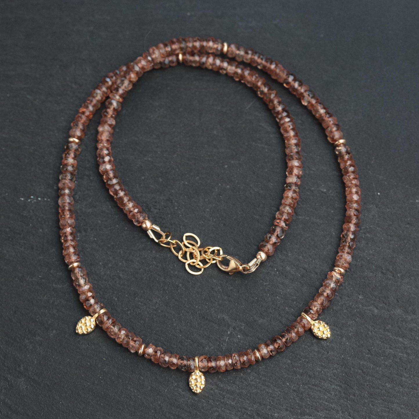 Stack of 3! Andalusite Necklace | Andalusite Beaded Necklace | Andalusite necklace for women | AAAA+ Andalusite | real Andalusite jewelry W