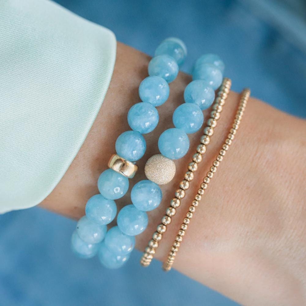 Aquamarine 8mm - 14K