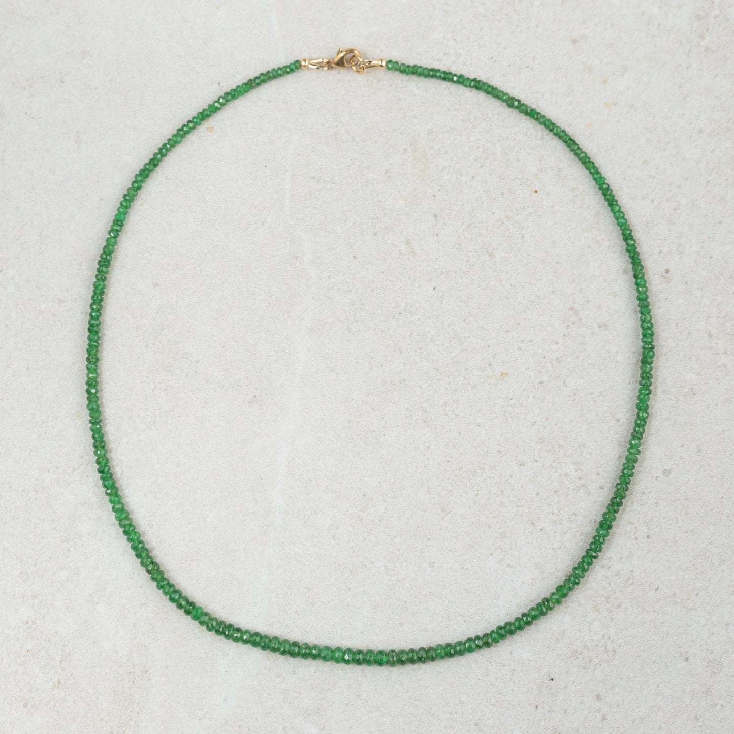 Tsavorite Necklace - 14K