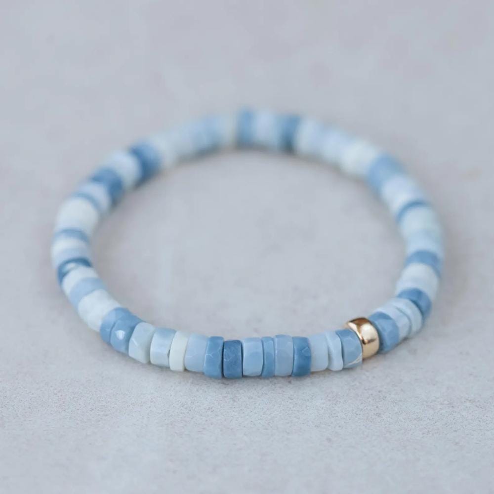 Blue Opal Heishi Bracelet