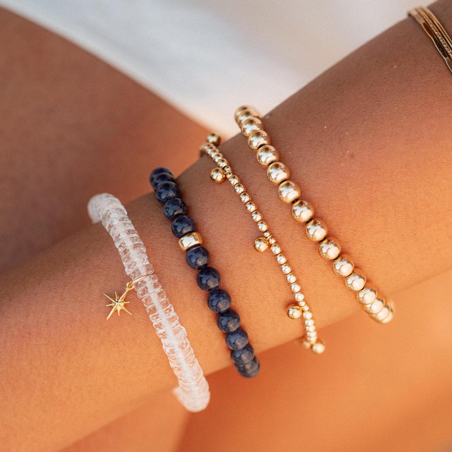 Blue Sapphire bracelet 6mm - 14K