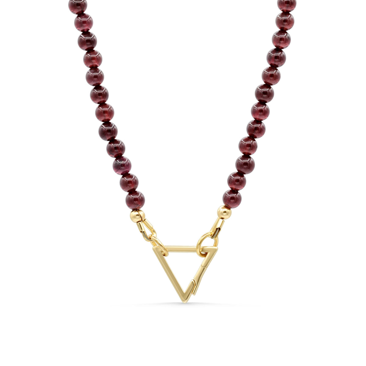 14K Apex Carabiner Necklace by Earthly Abundance featuring a sleek metal carabiner pendant on a fine chain