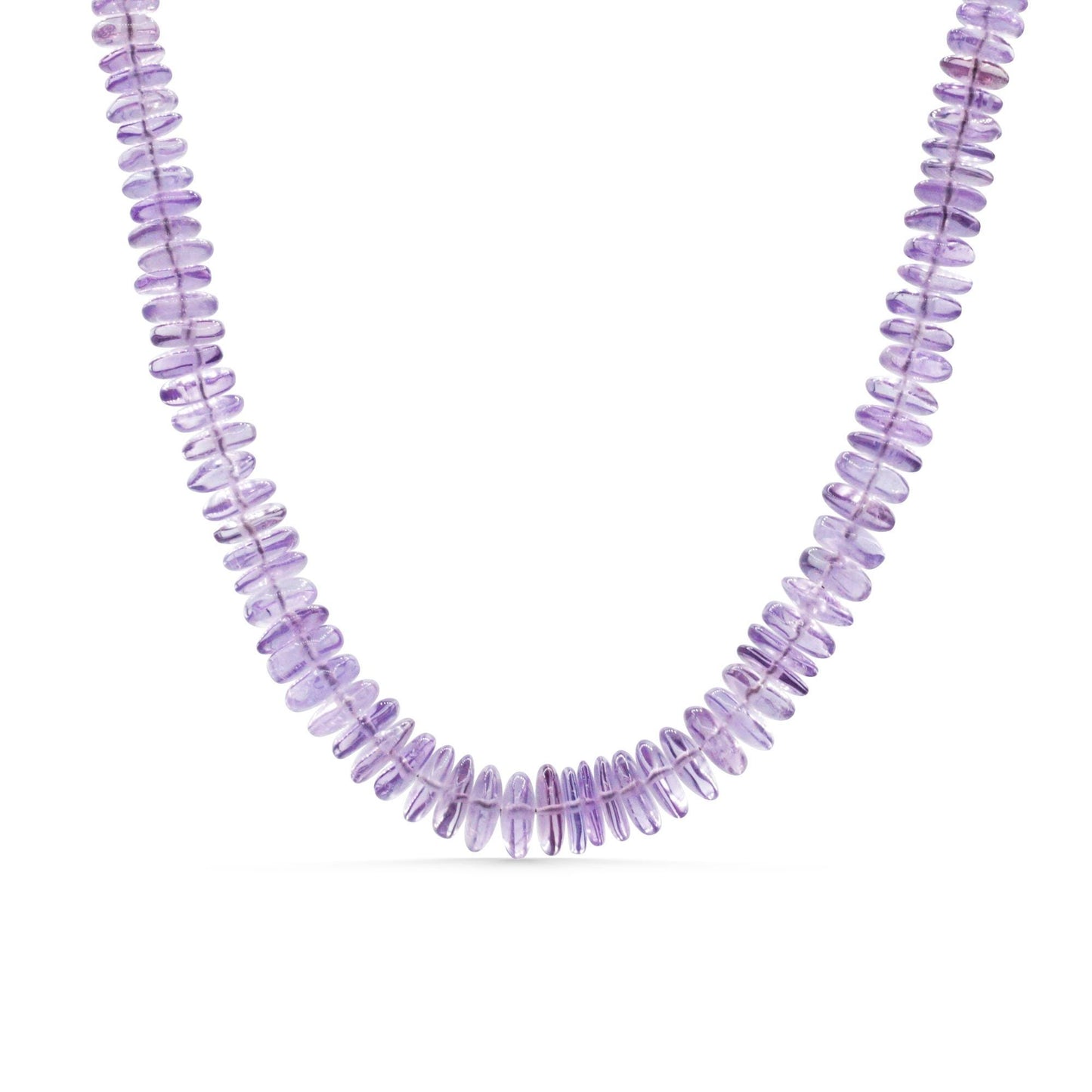Pink Amethyst Gemmy Necklace featuring a large pink amethyst pendant on a silver chain from Earthly Abundance.