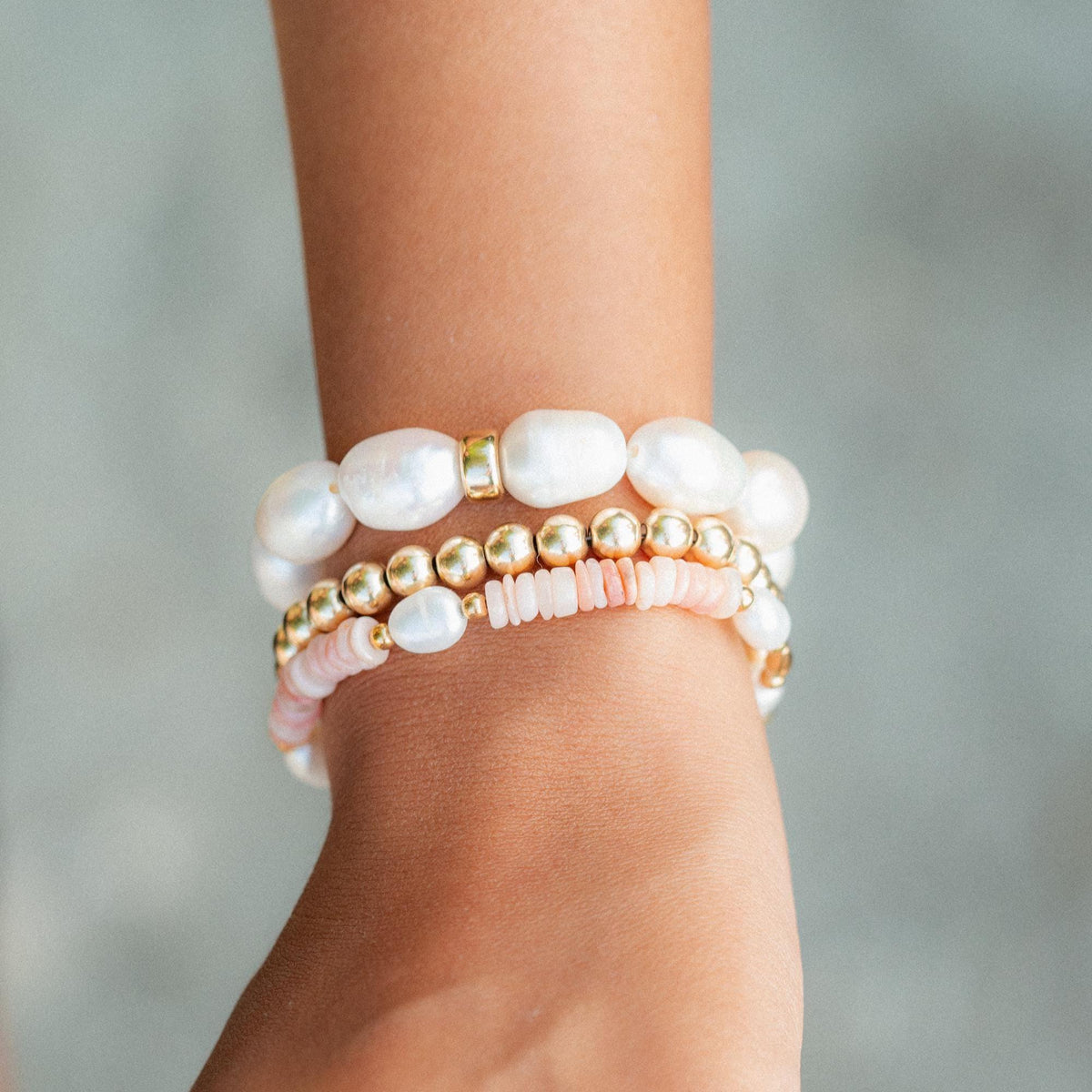 Gold Filled Beaded Ball Bracelet 6mm