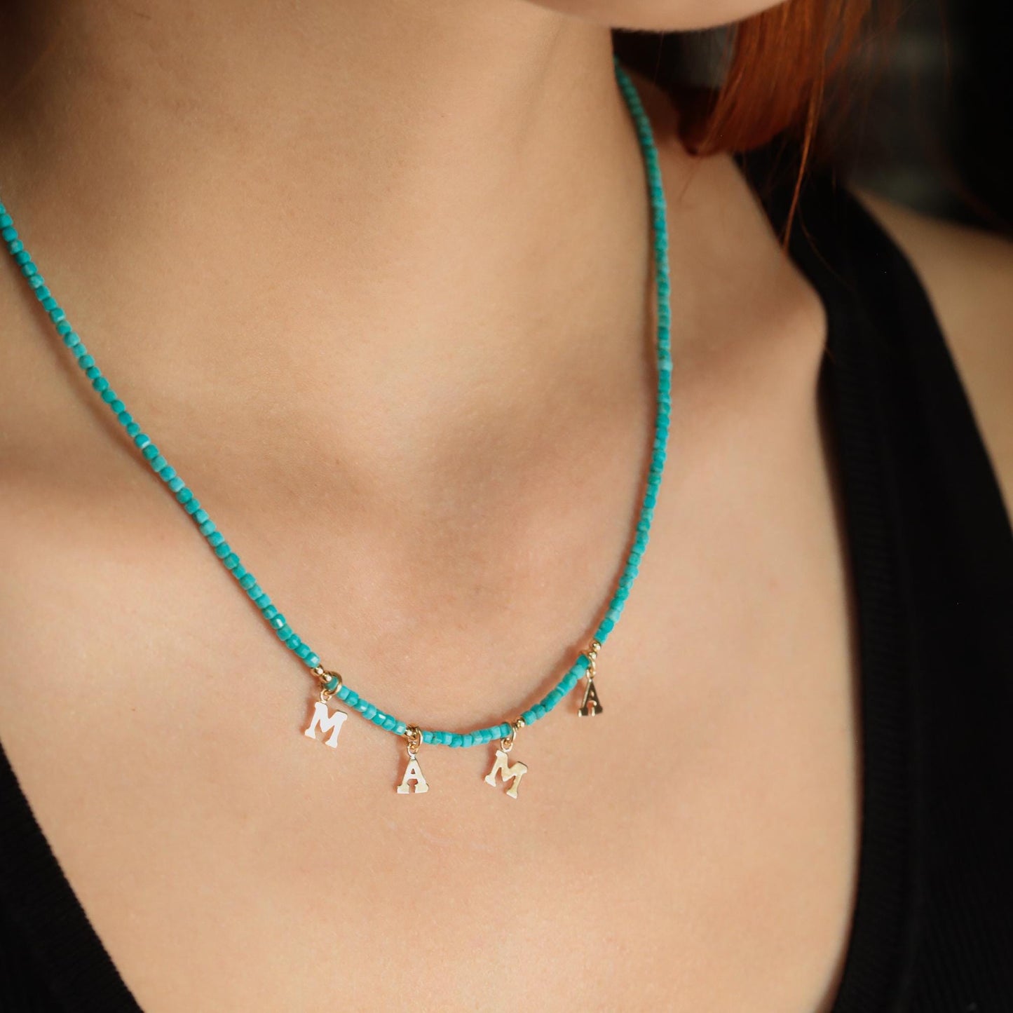 Mama Zircon Necklace, Gemstone Mama Necklace, 14K Gold Filled Necklace, Zircon Cube Necklace, Gift for Mom, New Mom Gift, Mother’s Day Gift