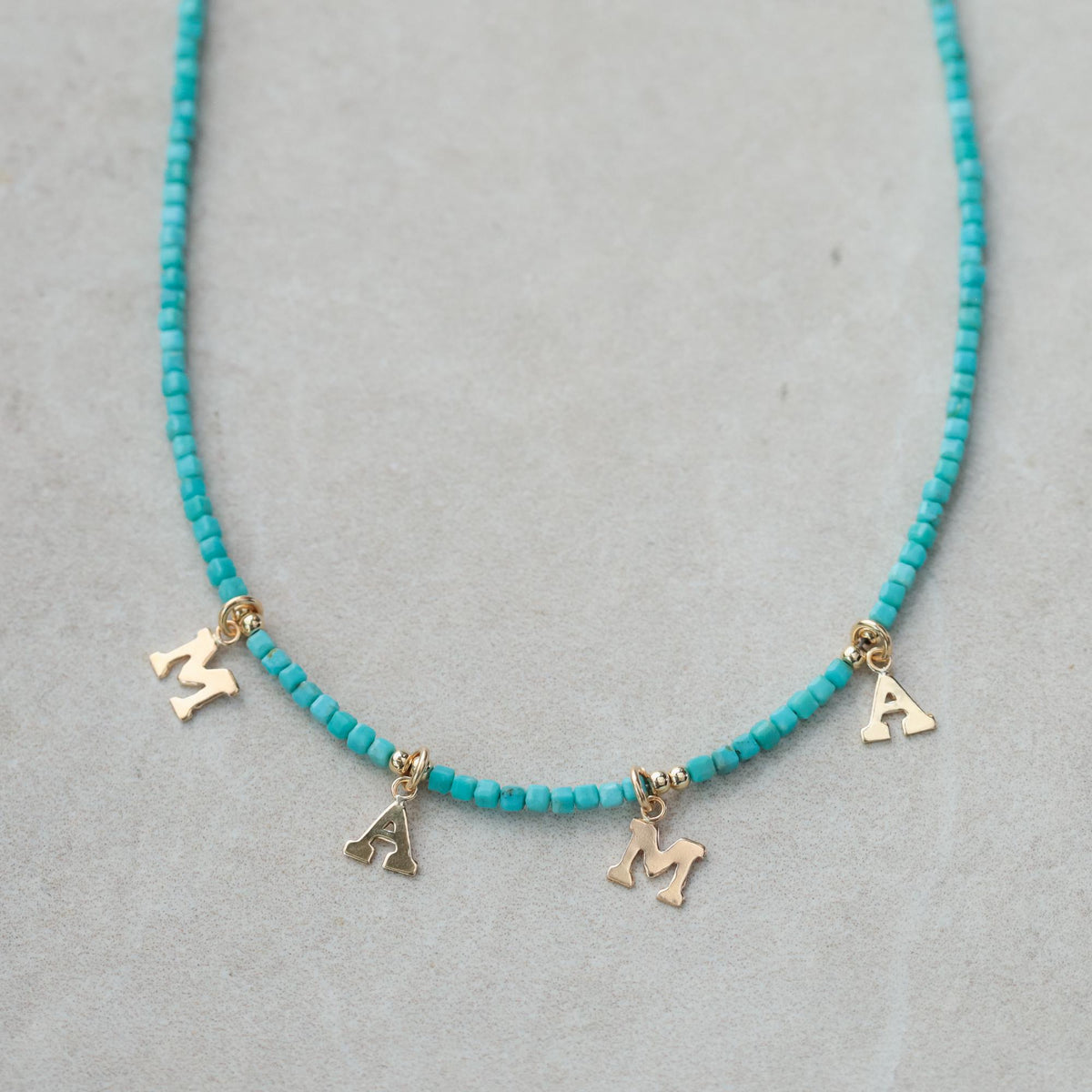 Mama Cube Gemstone Necklace