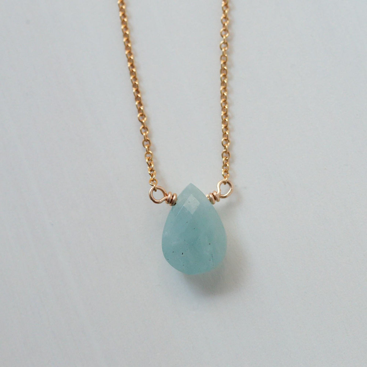 Calm Waters Aquamarine Necklace - 14K Gold Filled