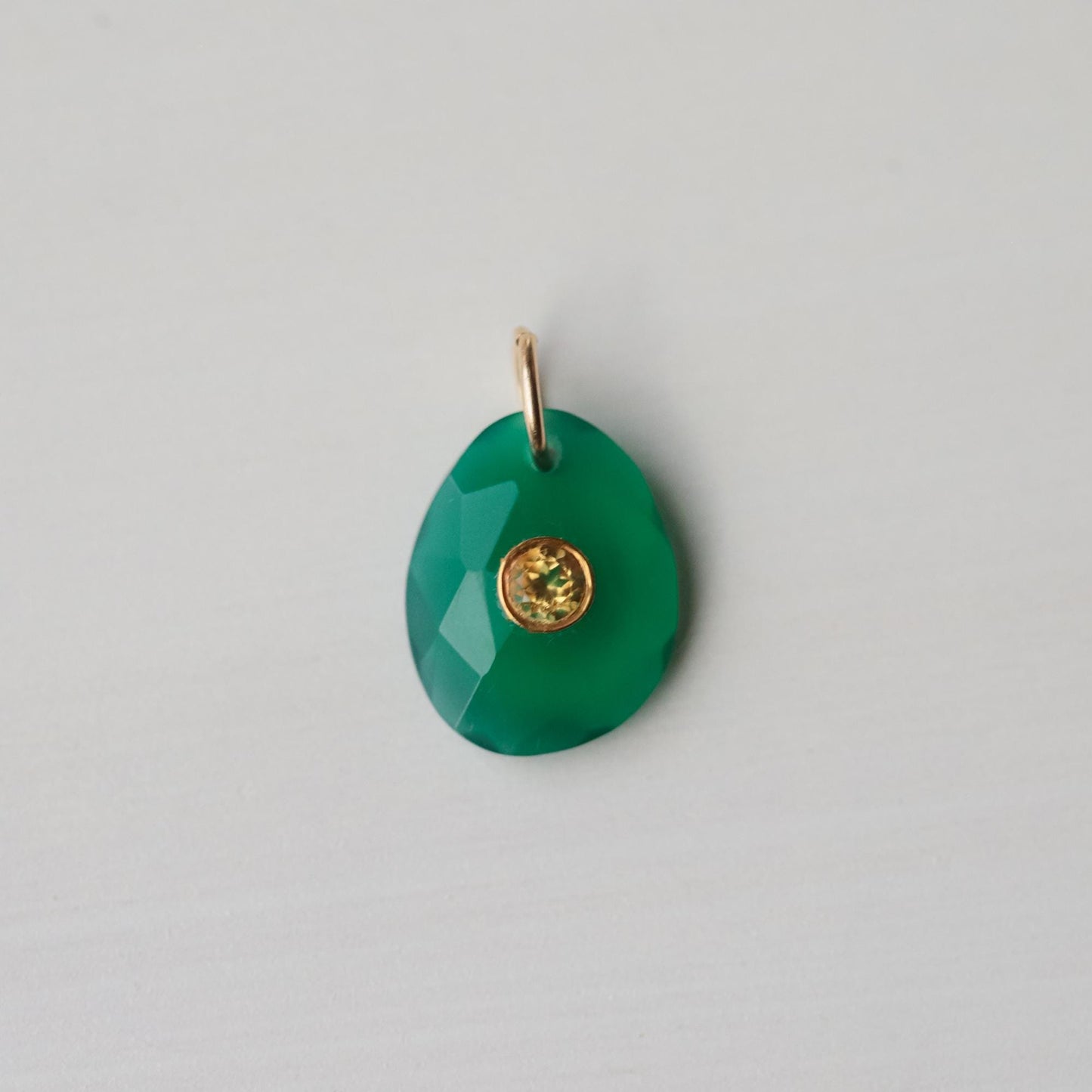 Abundance Green Onyx & Citrine Pendant