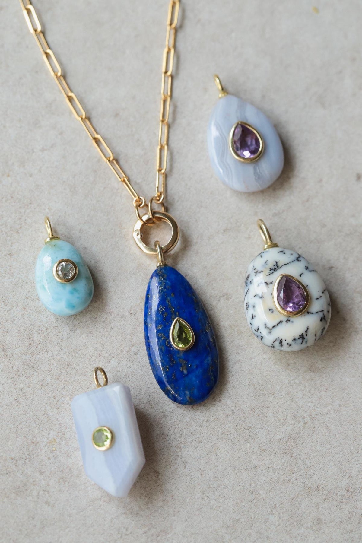 Quiet Sky Pendant Carabiner Necklace by Earthly Abundance featuring a sleek pendant on a durable chain.