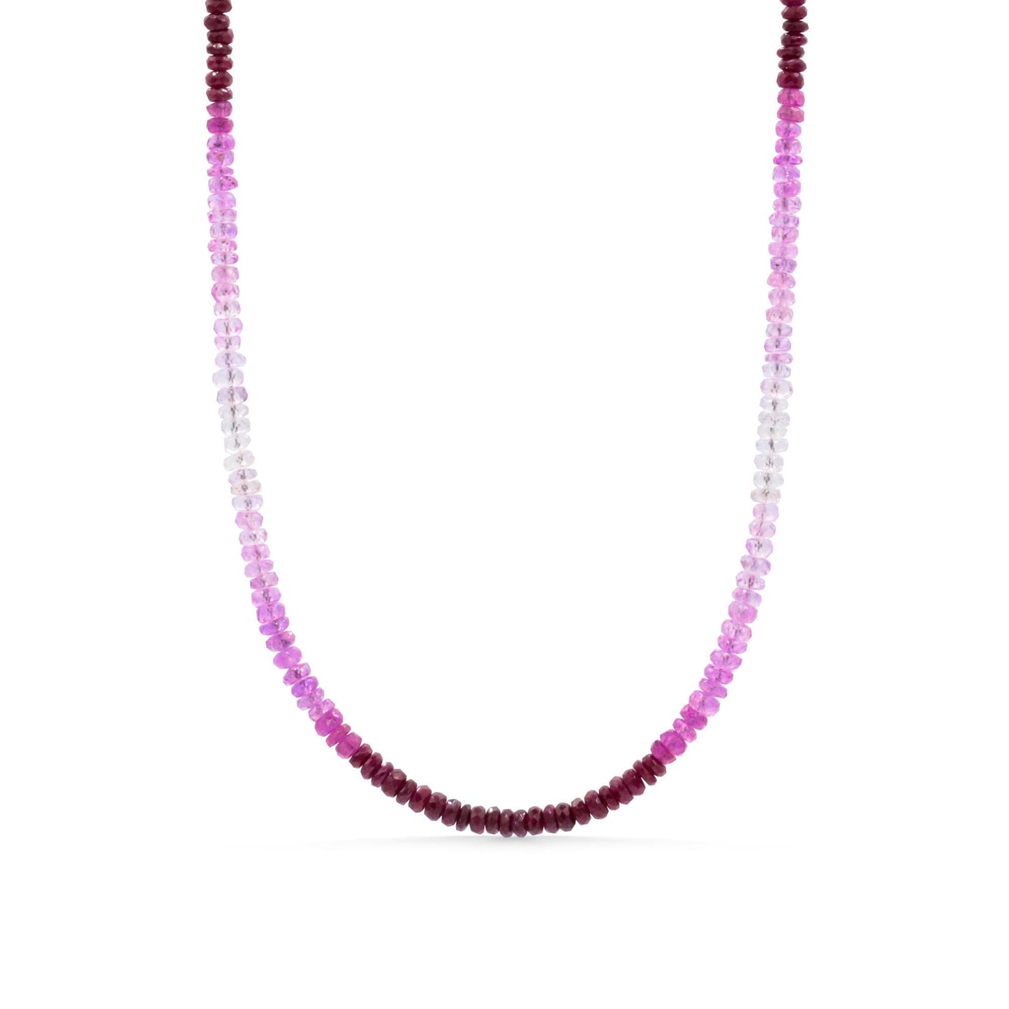 Raspberry Mist Ruby Necklace by Earthly Abundance featuring a vibrant ruby pendant on a delicate chain.