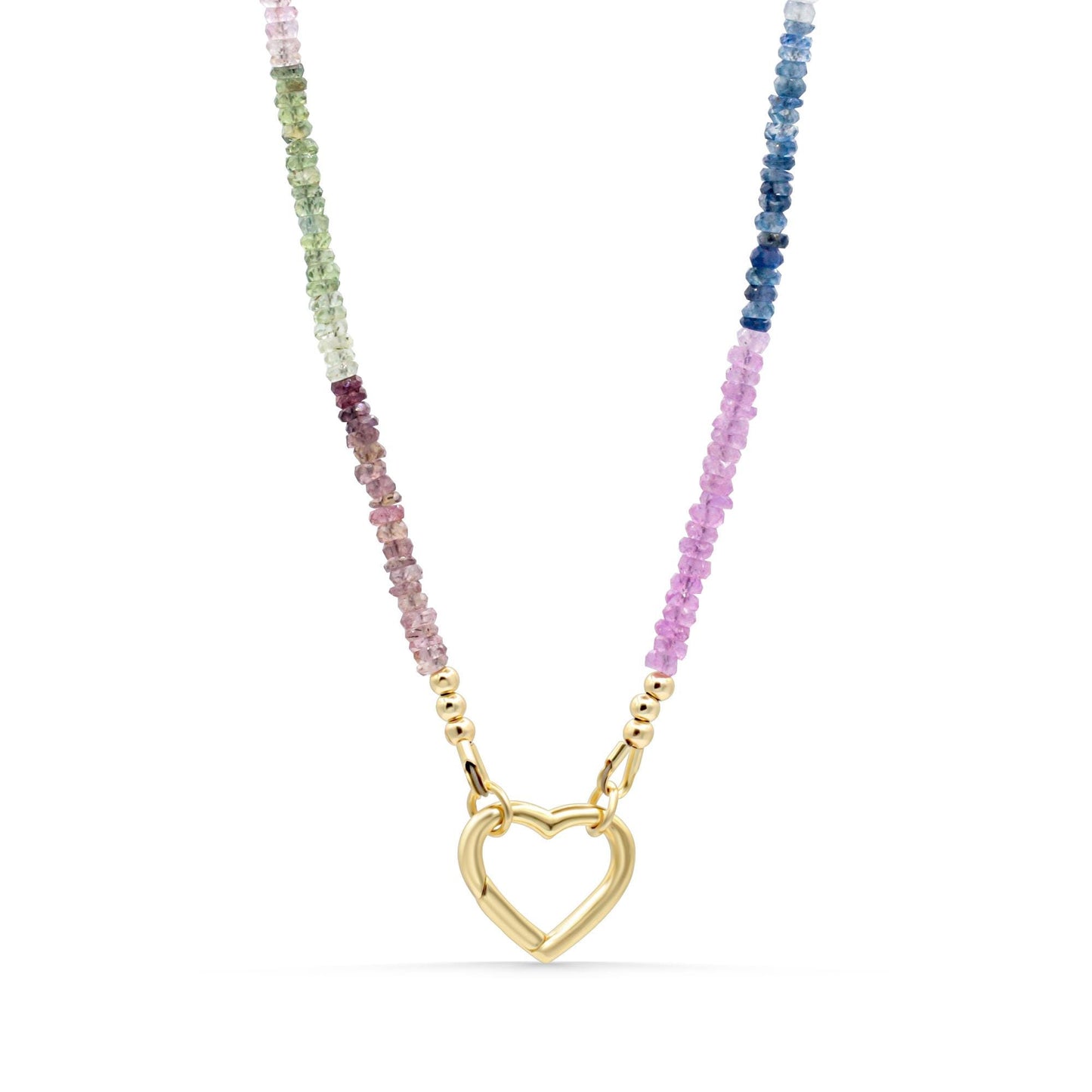 14K gold-filled Love in Color Sapphire Necklace featuring a vibrant blue sapphire pendant on a delicate chain.