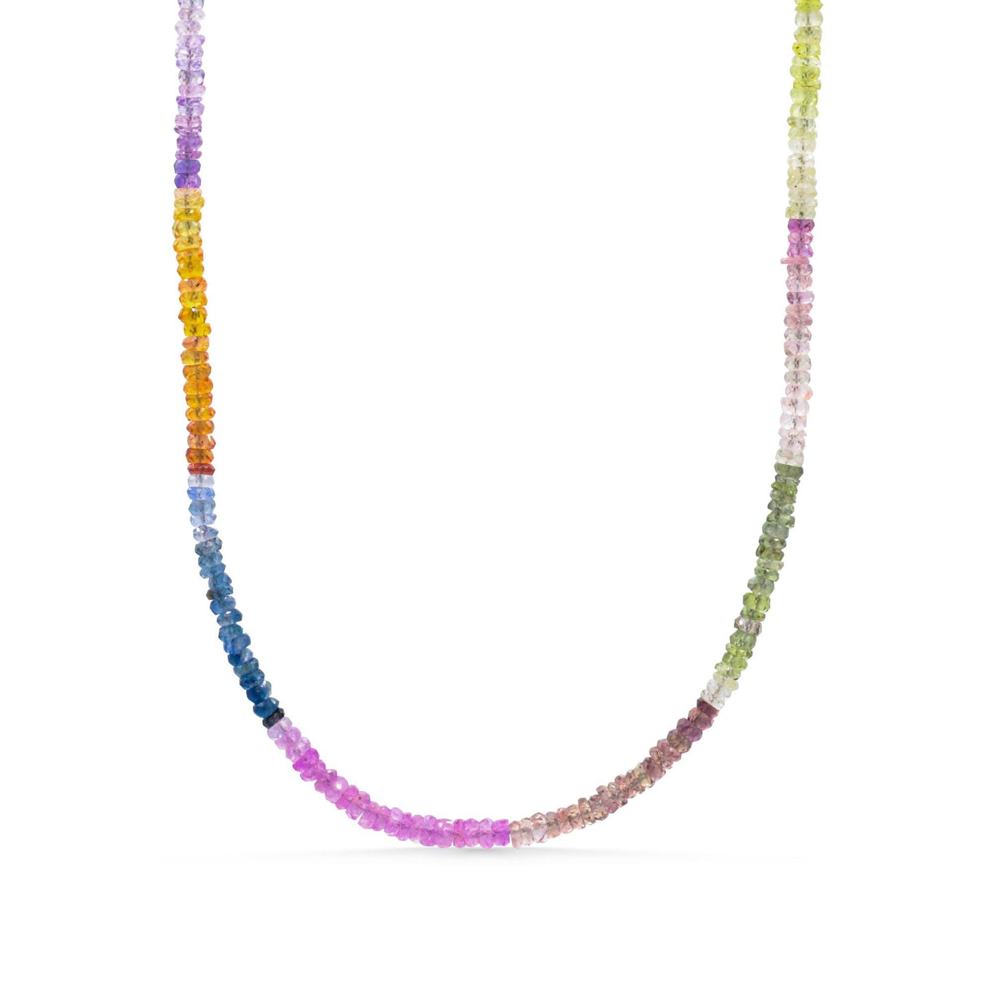 14K gold-filled Love in Color Sapphire Necklace featuring a vibrant blue sapphire pendant on a delicate chain.