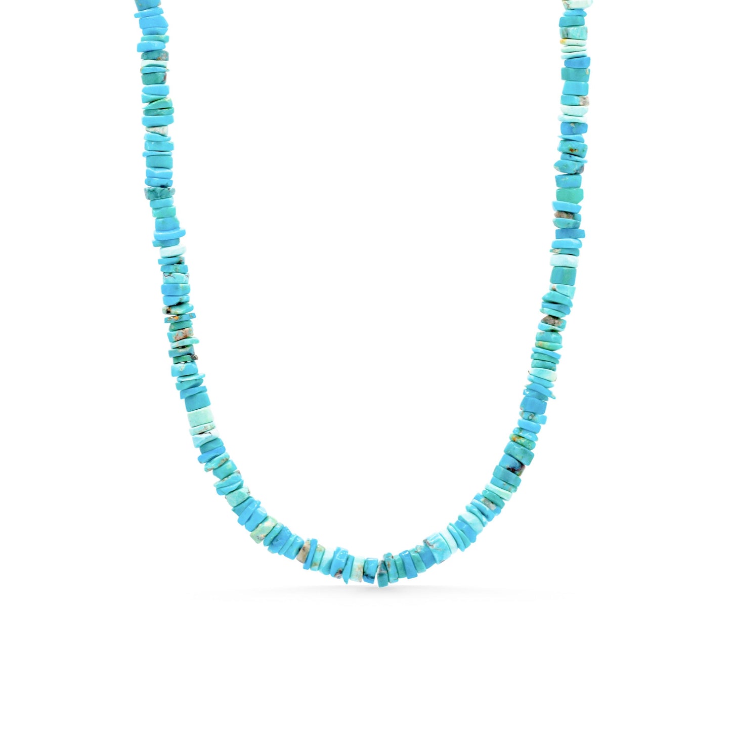 Genuine Turquoise Heishi Necklace • Adjustable 14K Gold Filled • Earthy Layering Necklace • Handmade in Canada • Genuine Gemstone