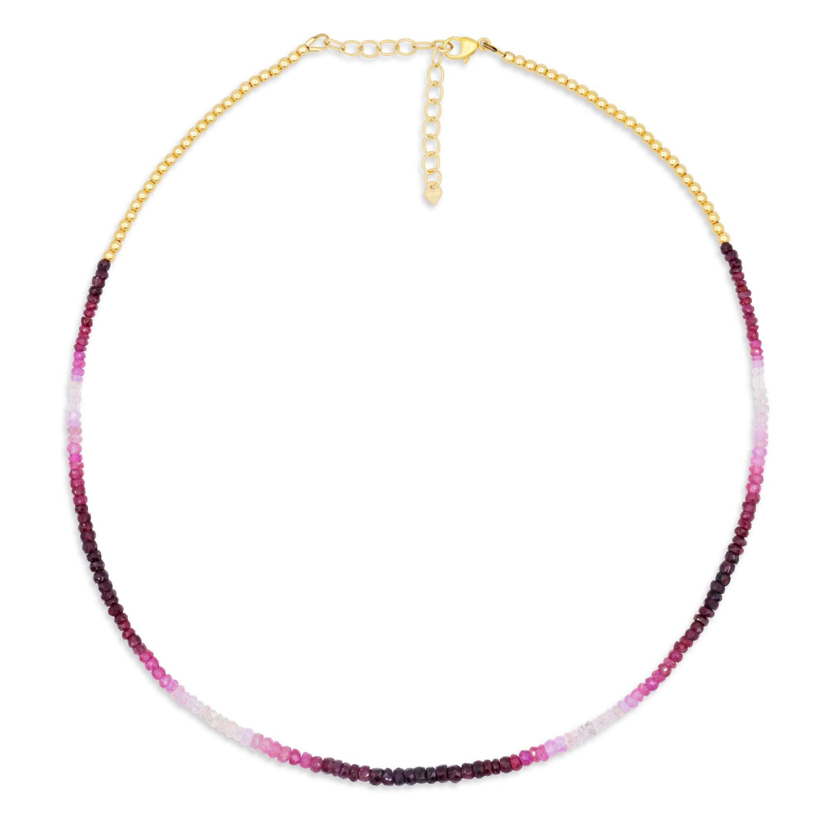 Earthly Abundance Wild Heart Ruby Necklace featuring a vibrant red ruby pendant on a delicate silver chain.