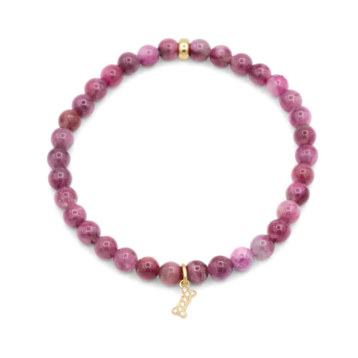 Ruby Diamond Dog Lover Bracelet - 14K