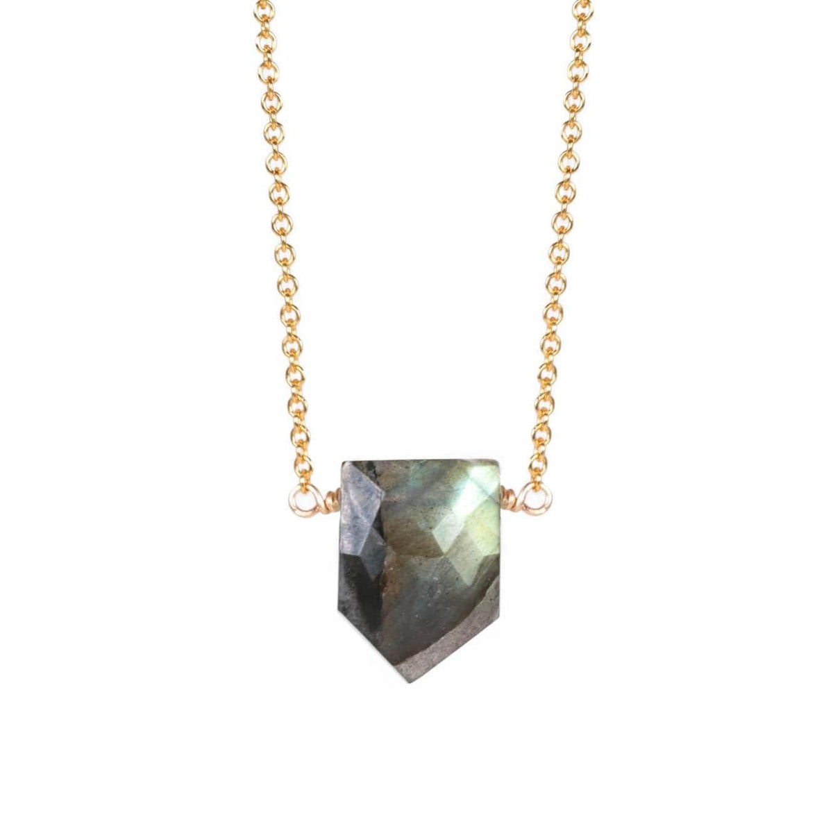 Labradorite Iridescent. power pendant Necklace