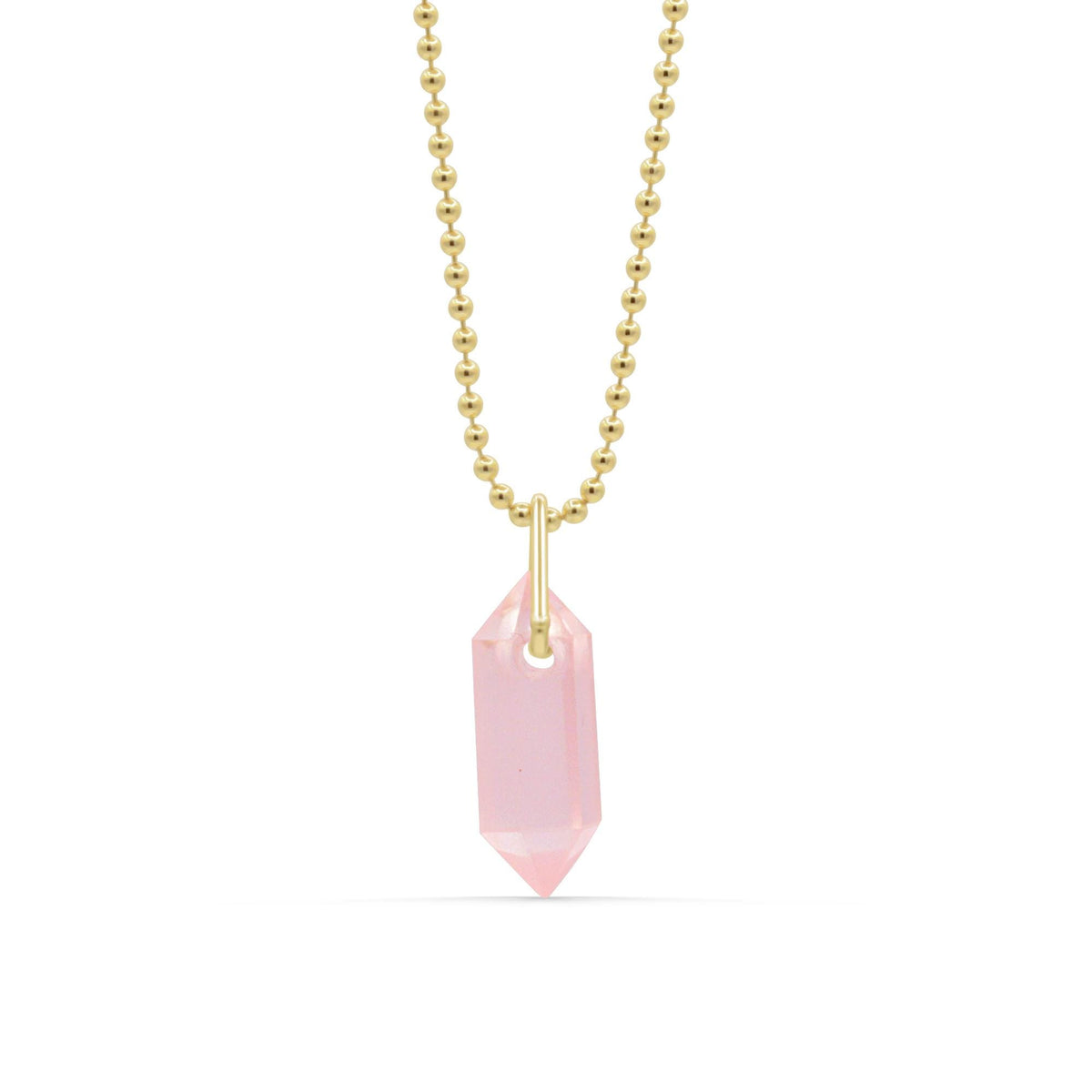 Rose Quartz Prism Pendant