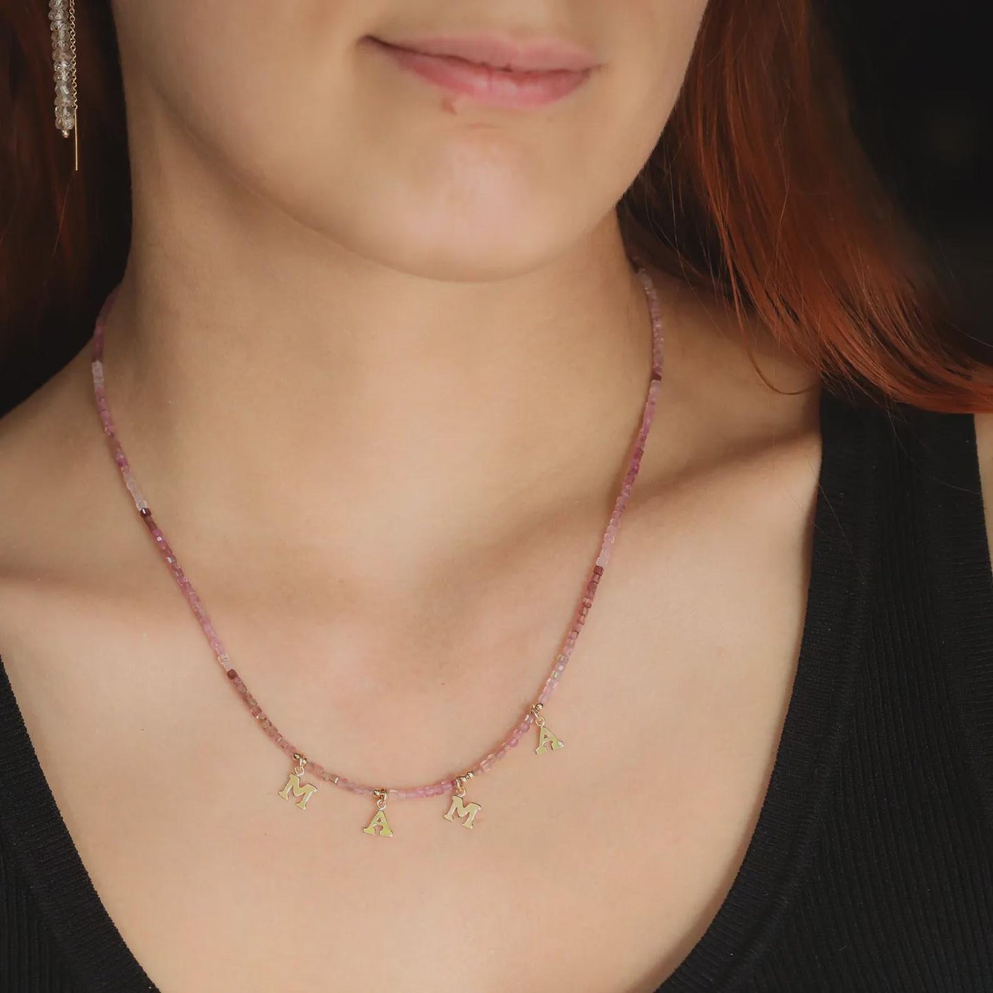 Mama Cube Gemstone Necklace