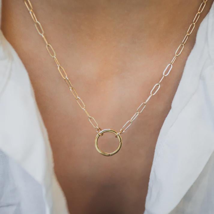Signature Carabiner Necklace - 14K gold filled