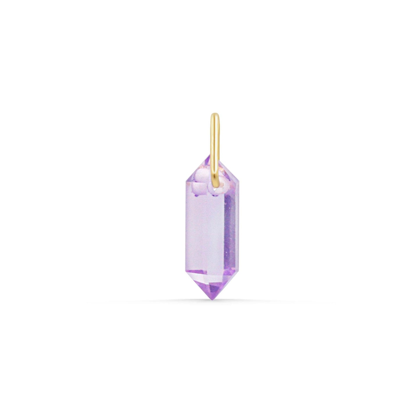 Amethyst Prism Pendant - 14K gold filled
