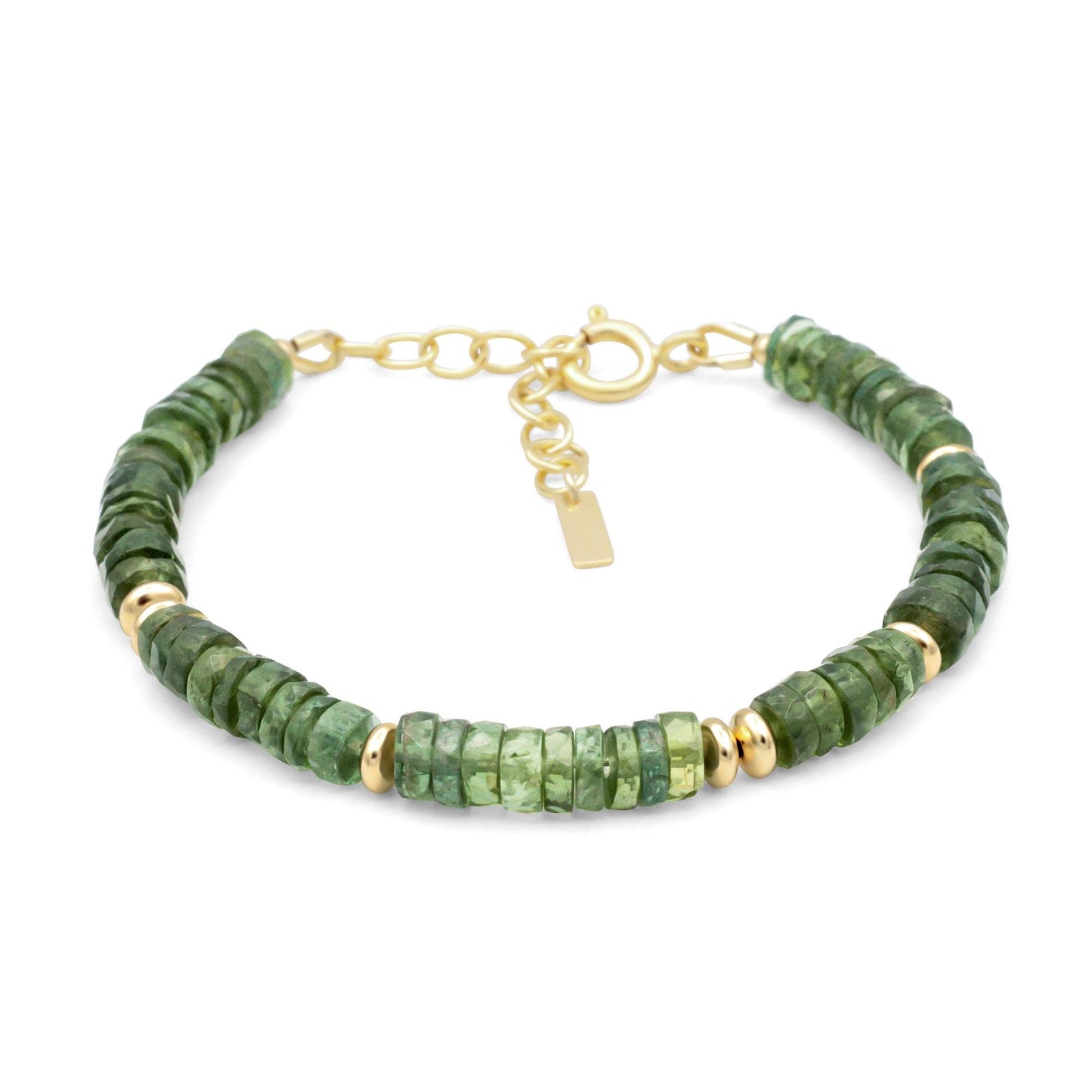 Earthy Depth Green Apatite Bracelet