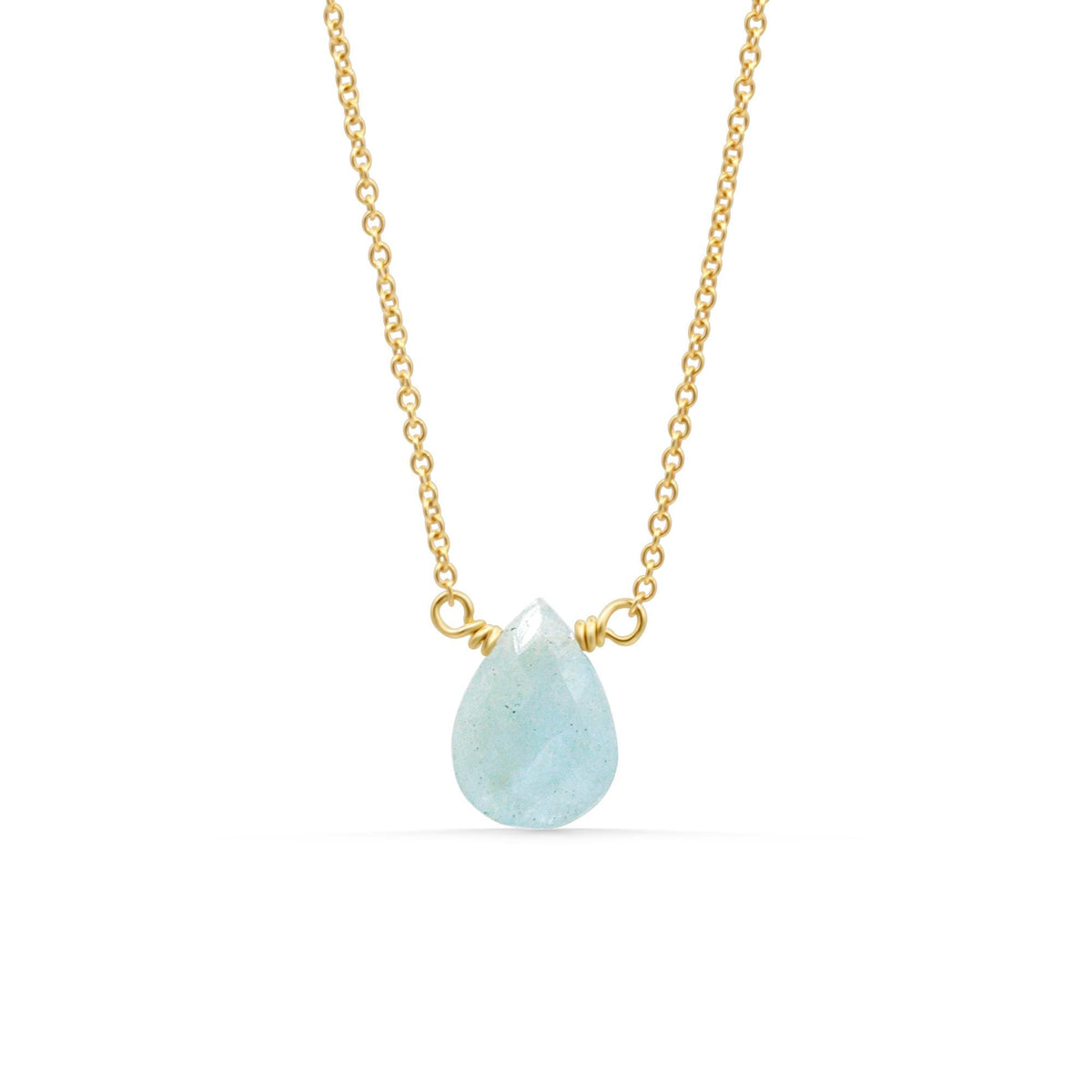 Calm Waters Aquamarine Necklace - 14K Gold Filled