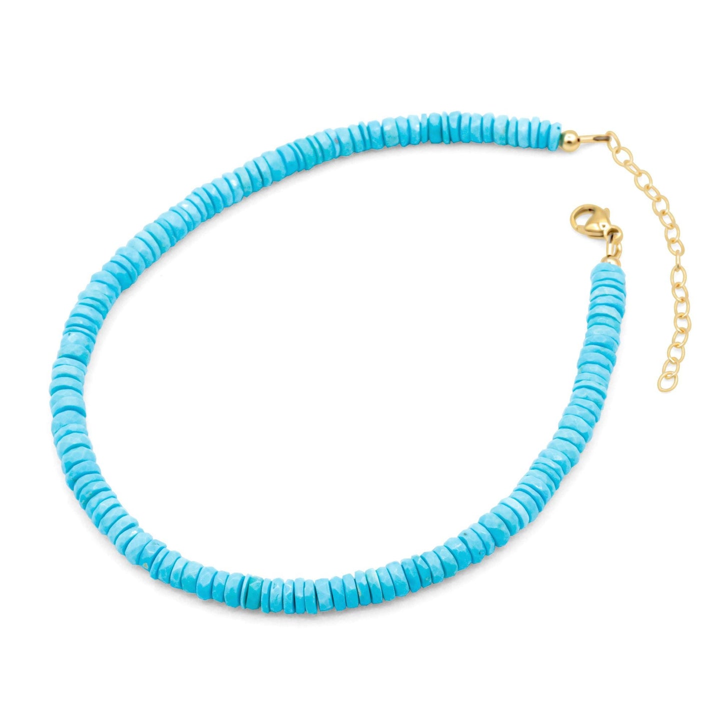 Silver anklet with turquoise stones, Sonoran Sky Turquoise Anklet in 14K gold, by Earthly Abundance, featuring intricate design and vibrant stones.