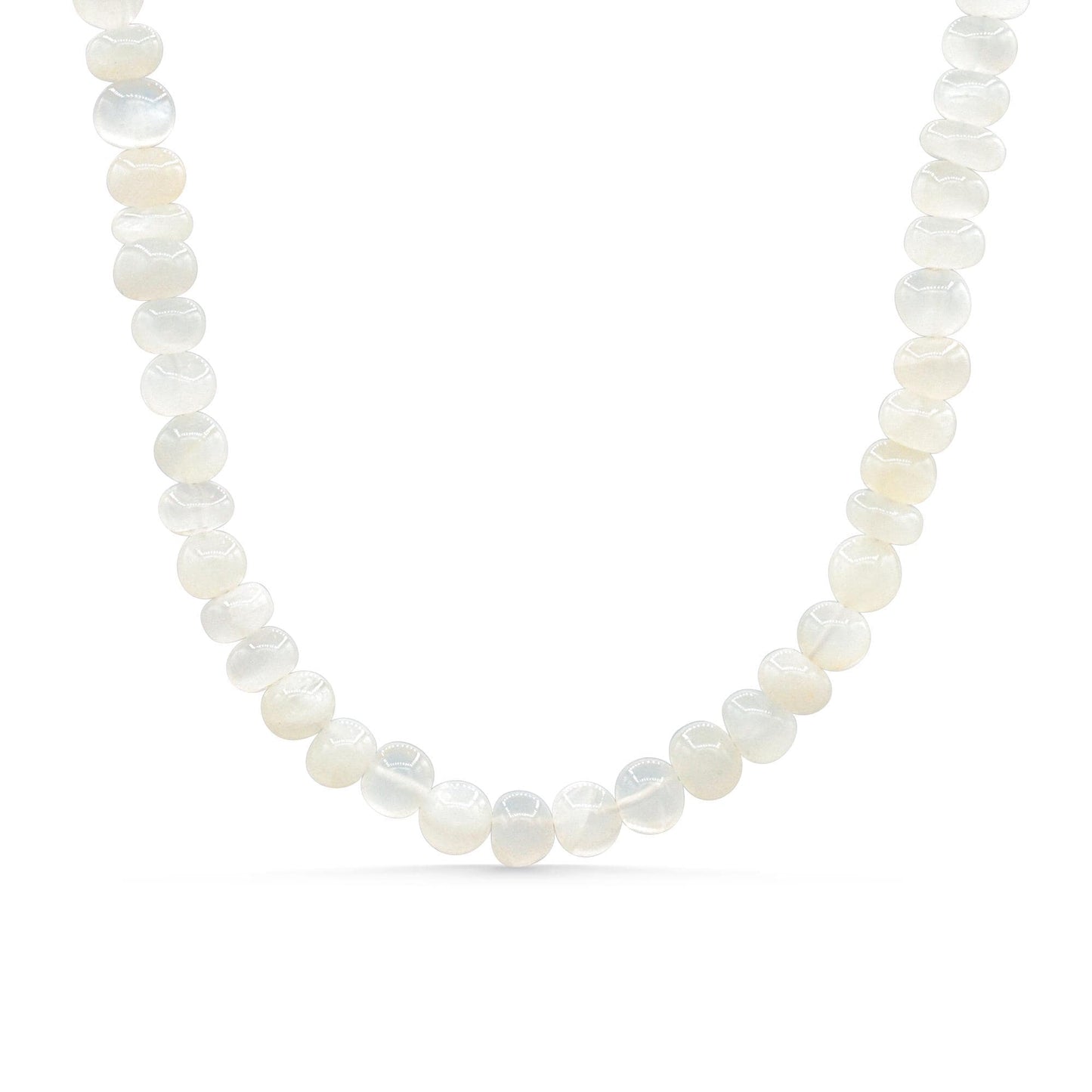 Ivory moon necklace by Earthly Abundance featuring a delicate pendant on a fine chain, styled for elegant, everyday wear.