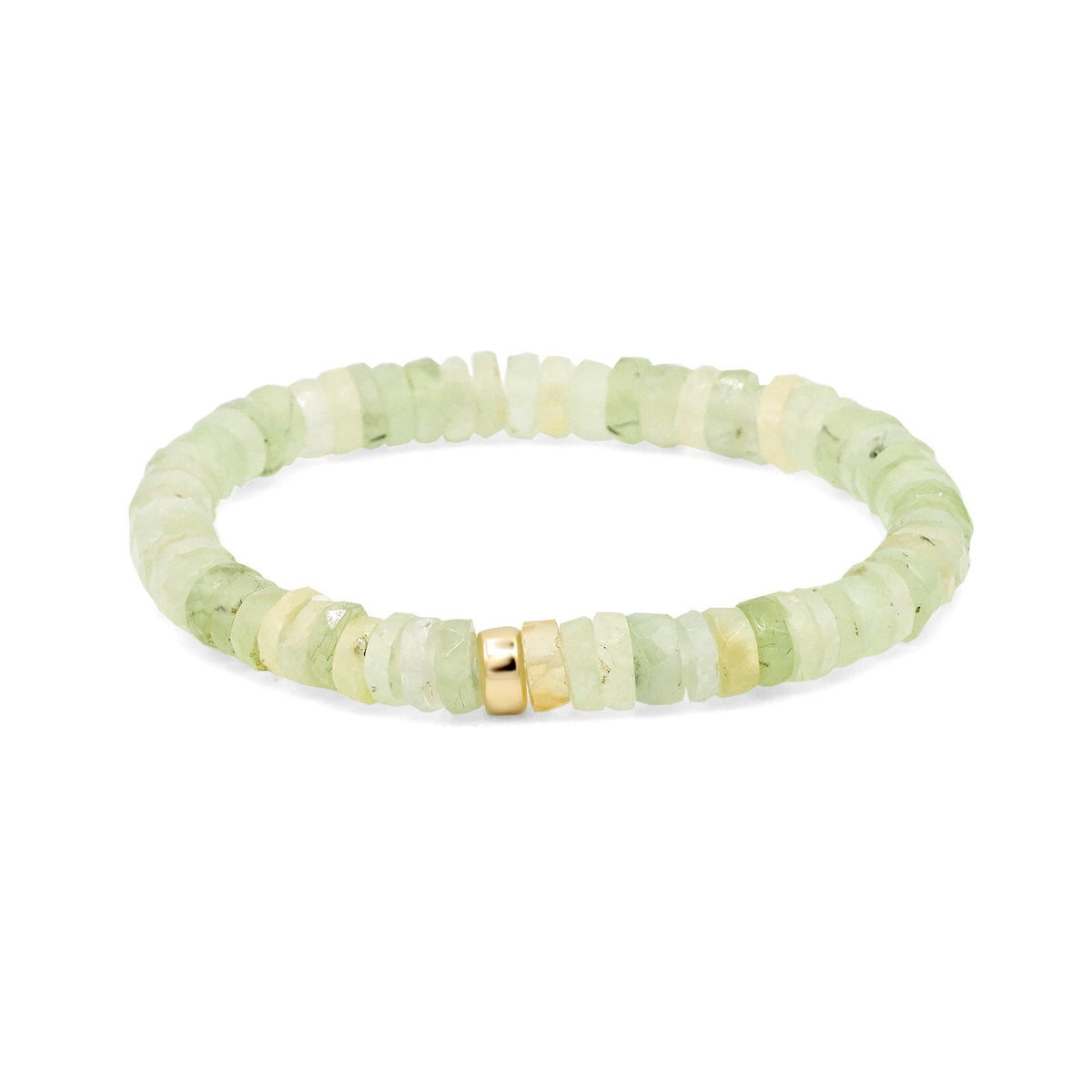 Prehnite beaded bracelet
