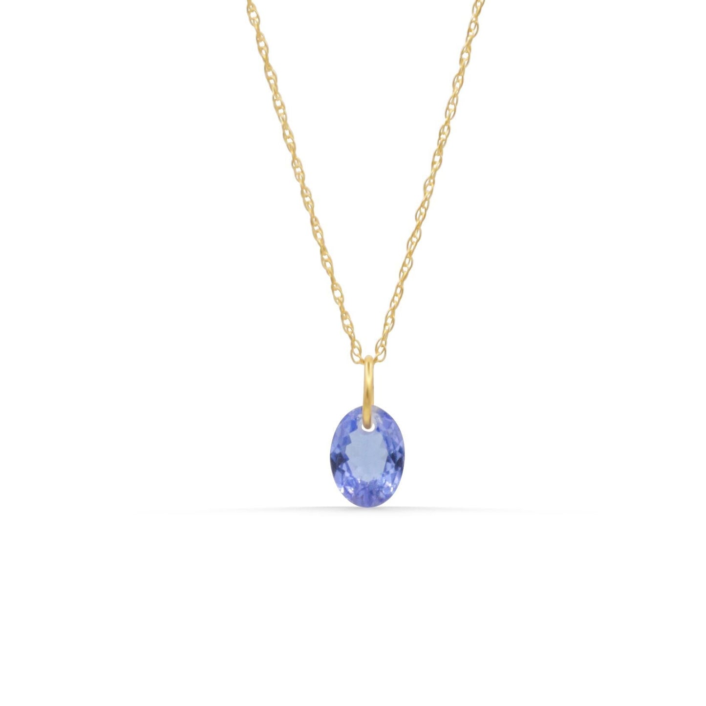Tanzanite Pendant Necklace, Solid 14K Gold Tanzanite Charm, Genuine Tanzanite Necklace, Natural Gemstone Pendant, December Birthstone Gift**