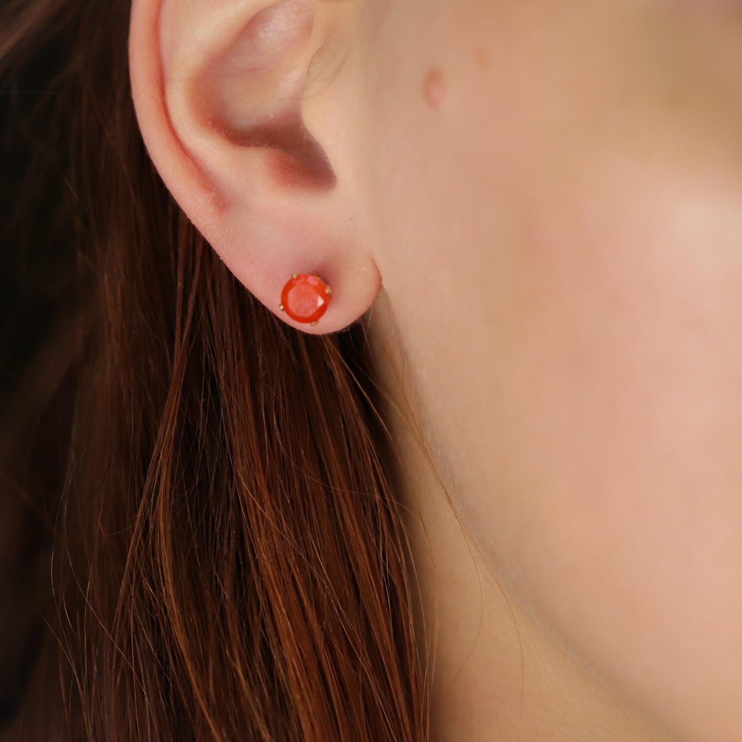 Carnelian Stud Earrings