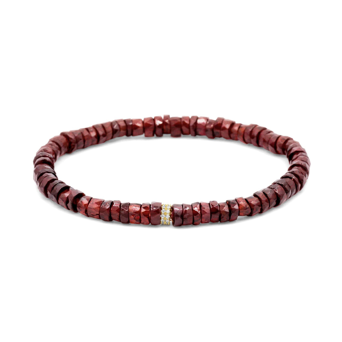 Diamond Garnet Bracelet, Solid 14K Gold Bracelet, Natural Diamond Bracelet, Genuine Garnet Jewelry, Luxury Gemstone Bracelet, Gift for Her