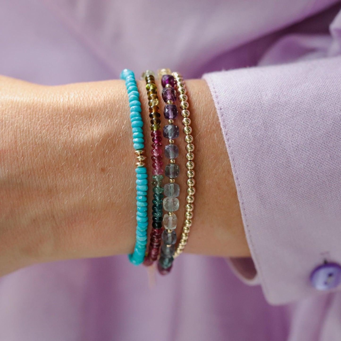 Sleeping beauty | turquoise beaded bracelet | Natural authentic turquoise | women's turquoise jewelry | turquoise