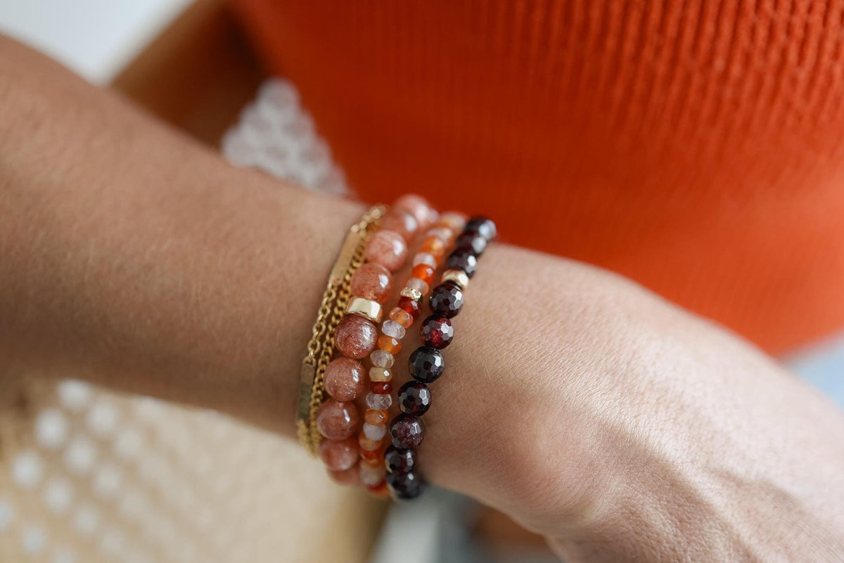 Solar Flare Fire Opal Bracelet– Solid 14K Gold