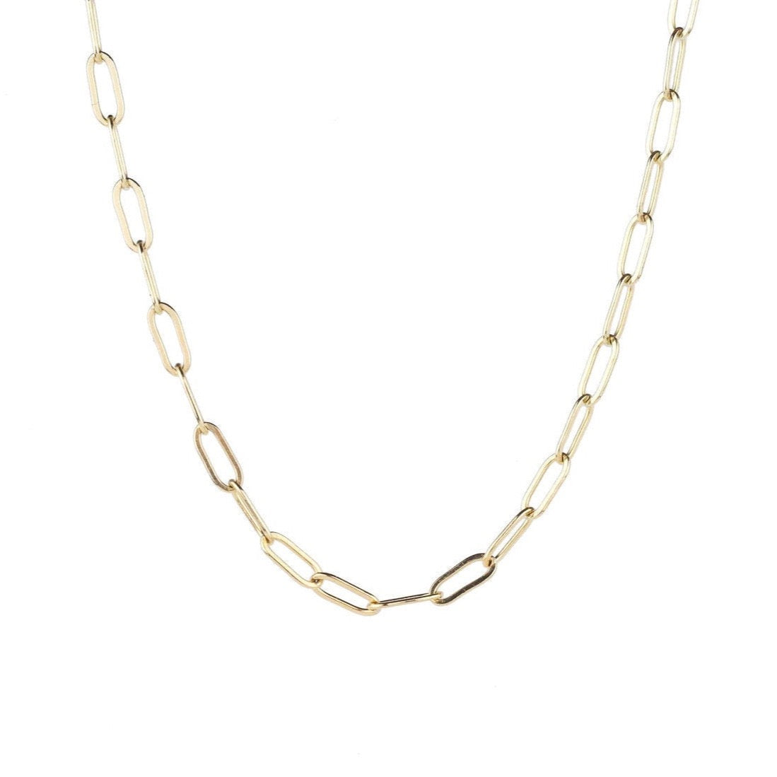 Small Paperclip Chain Necklace – 14K Gold Filled