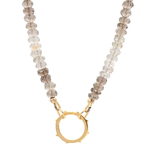 Ombre smoky quartz necklace