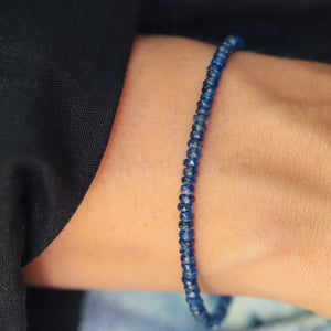 Faceted kyanite bracelet