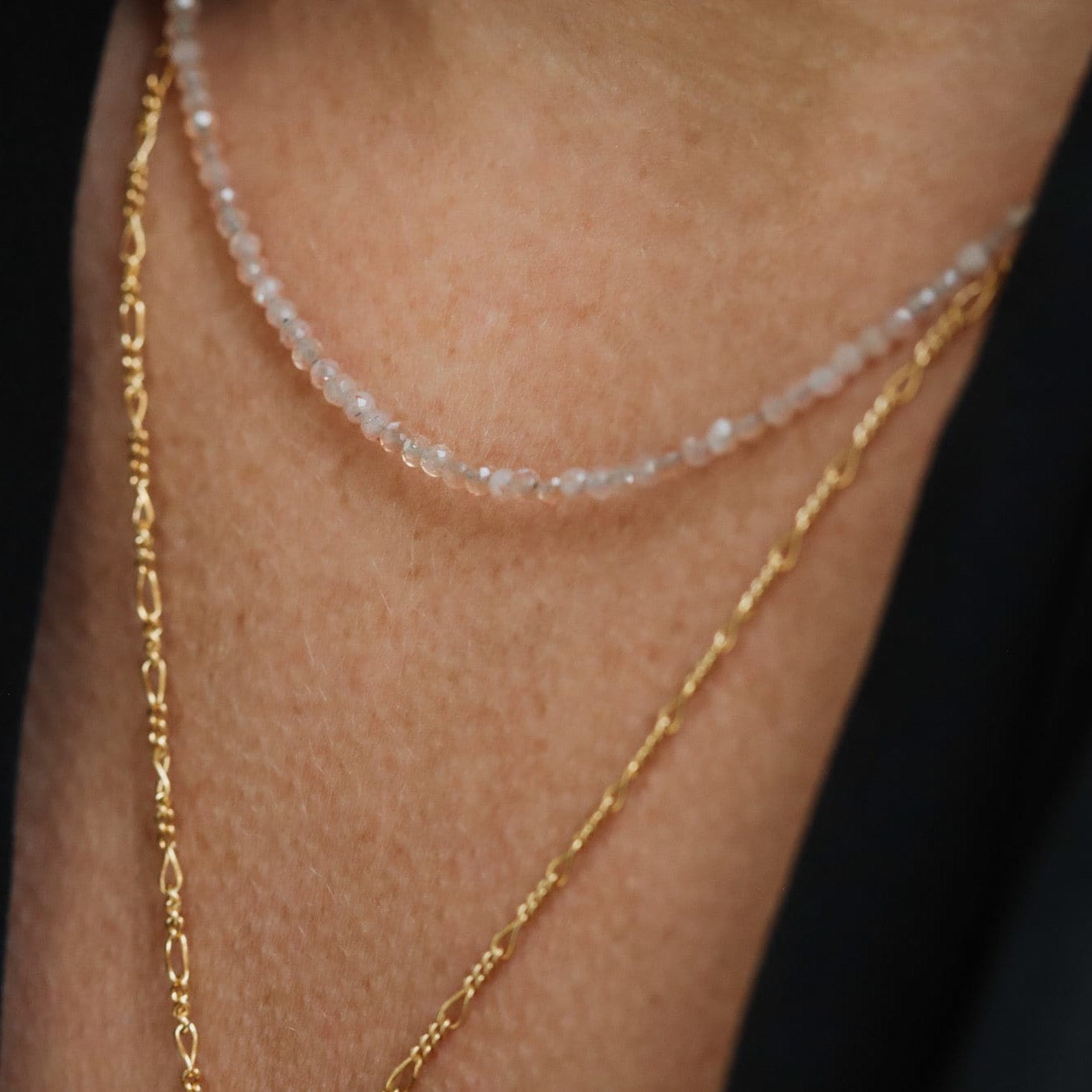 Peach Moonstone Choker